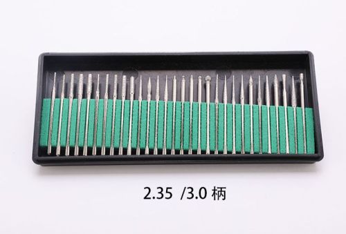 30pcs Dremel Diamond Burr Glass Drill Bits Engraving Rotary Tool Set