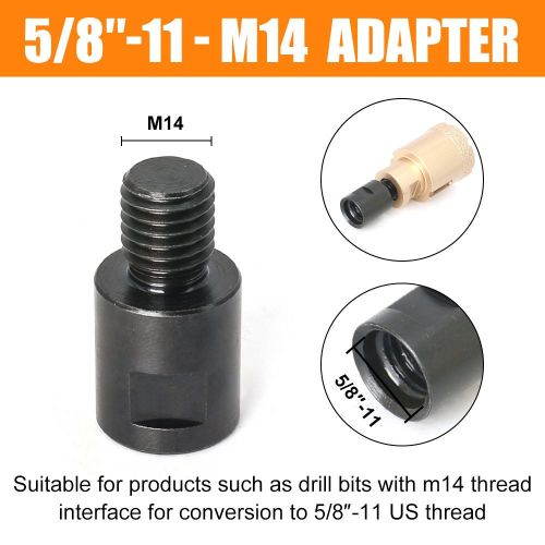 5/8"-11  to M14 Arbor Adapter Convert Arbor Connector for Angle Grinder Hole Saw