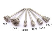 10pcs 2.35mm Shank Lapidary diamond Tapered Inverted Cross End Bur Drilling Engraving Tool Kits Drill Bits Metal